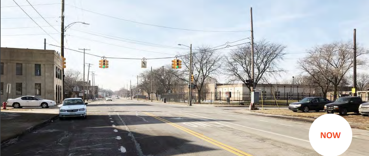 Kercheval Streetscape Project Existing Conditions photo 2