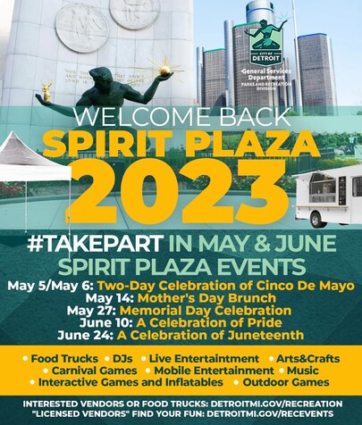 Spirit Plaza prepares for its season-opening graphic