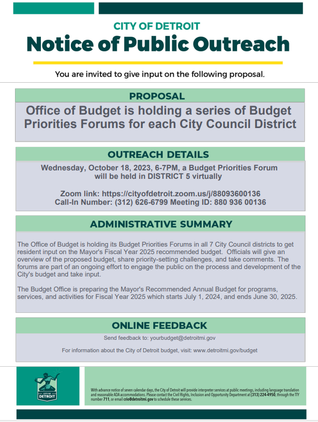 Budget Priority Pub Notice District5