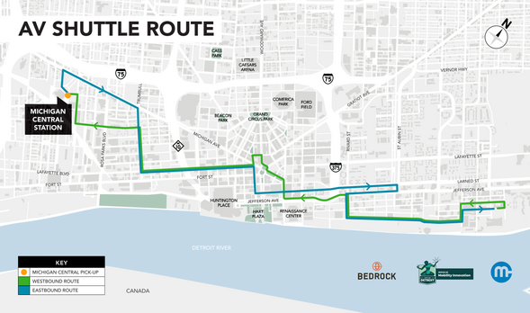 City partners with Bedrock, Michigan Central, and State Office of Future Mobility and Electrification map