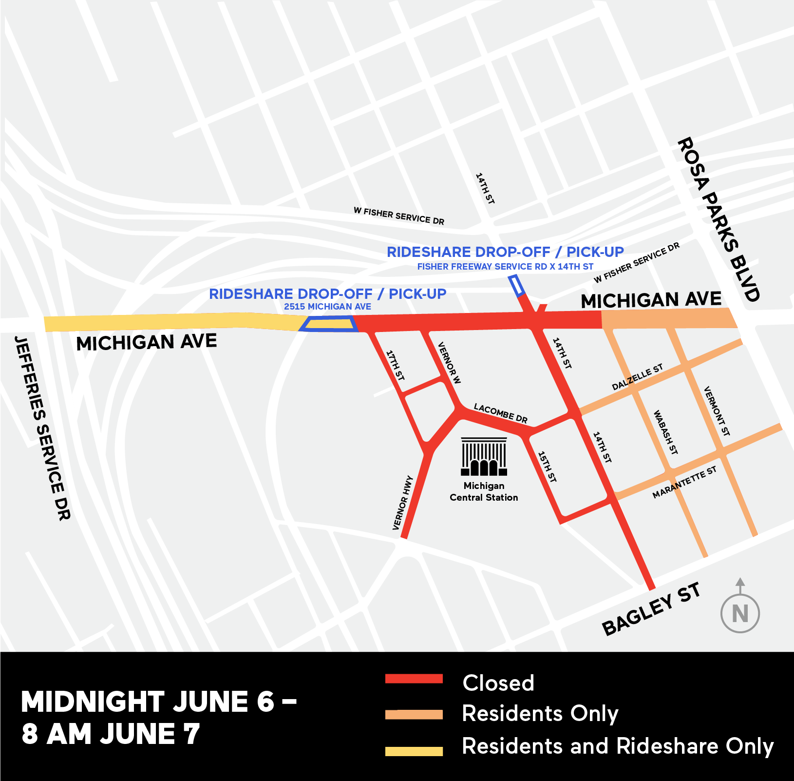 Michigan Central Street Closures 2