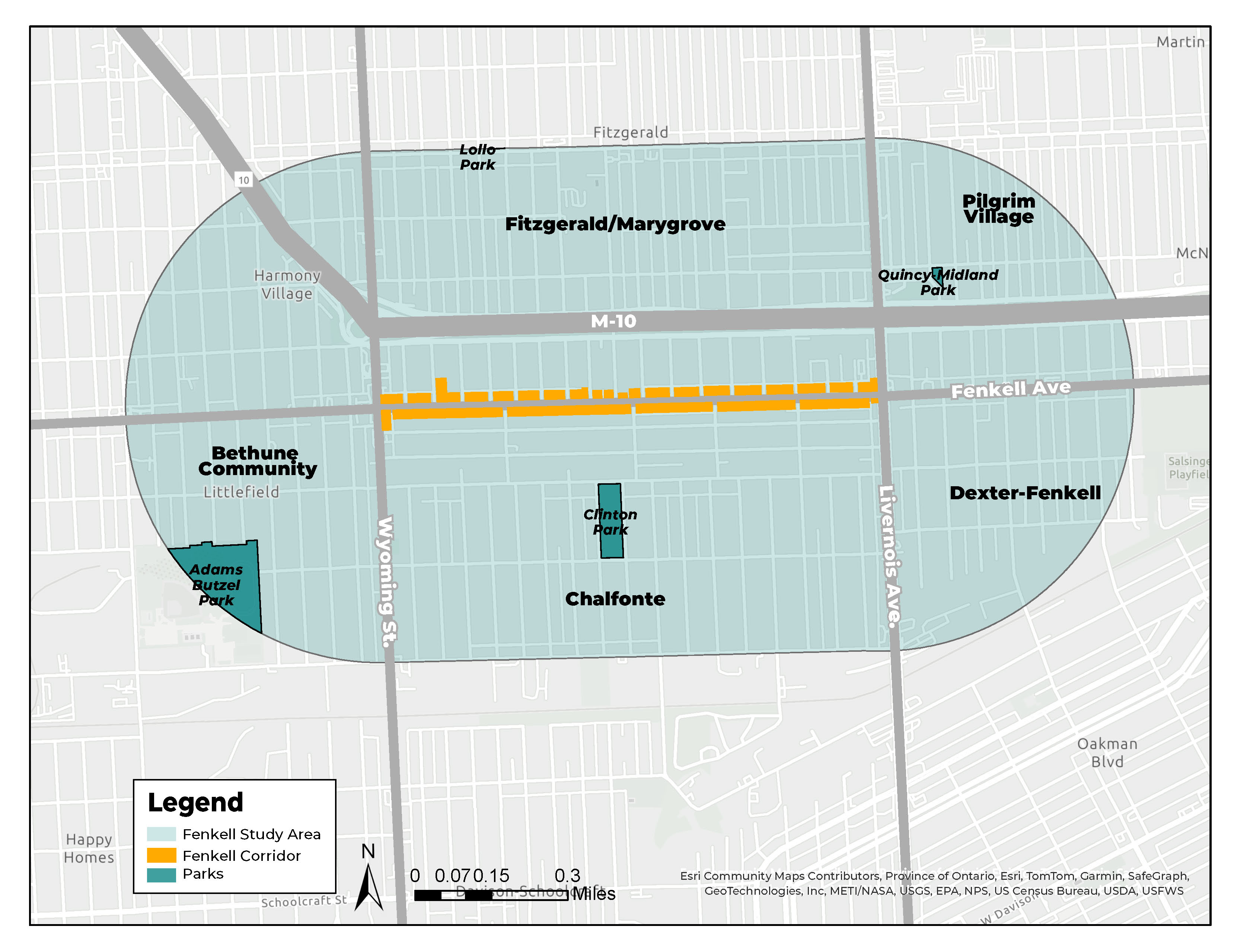 Fenkell Neighborhood Map