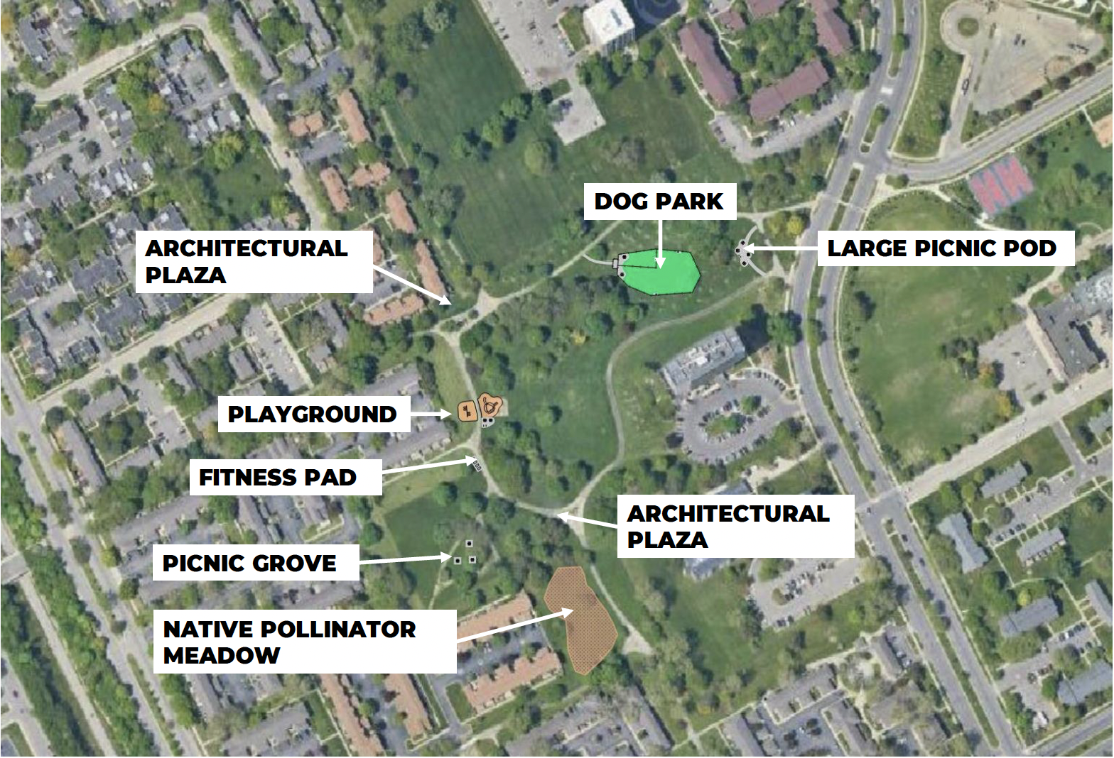 Plan for Elmwood-Central park