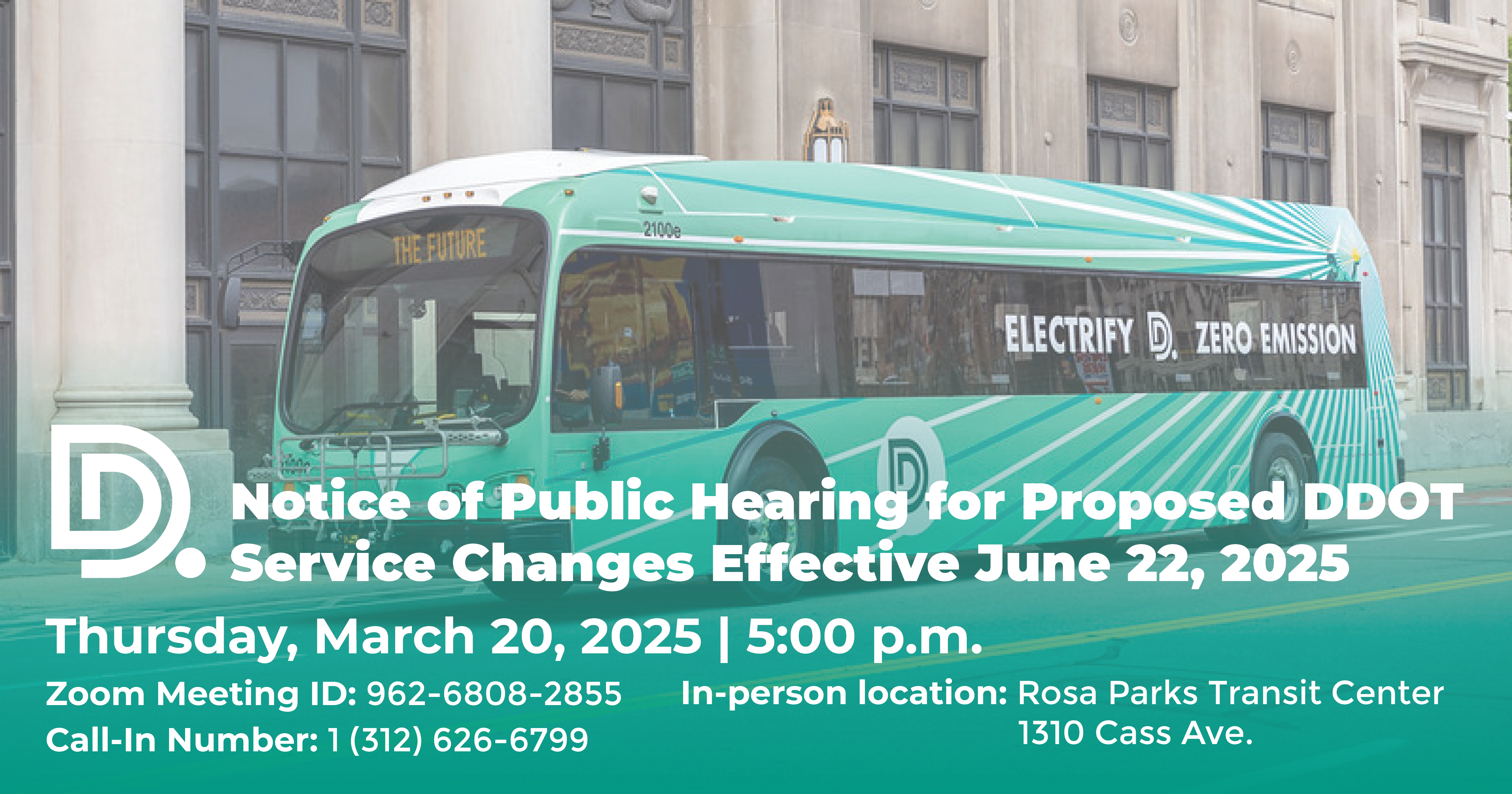 DDOT Public Hearing for Proposed Service Changes Effective June 22 2025